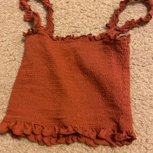 Brown crop top
